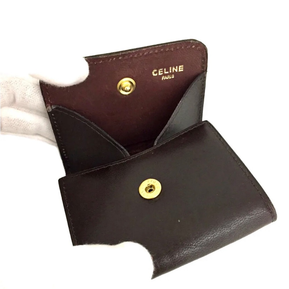 🚫SOLD🚫CELINE Macadam Black Leather Coin Purse - Picture 7 of 8